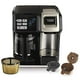 thumbnail image 1 of Hamilton Beach FlexBrew Trio Cafetera de 2 vías, compatible con cápsulas o molidos K-Cup, porción individual y olla completa de 12 c, filtro permanente en tono dorado, negro y plateado, 1 of 5