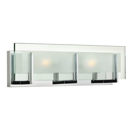 - Hinkley Lighting 5652CM Latitude 2 Light 18 inch Chrome Bath Light Wall Light