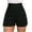 Black, variant on aidice Summer Shorts for Women Work High Waisted Button Loose Casual Solid Color Office Dressy Shorts