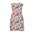 thumbnail image 2 of LOVZFMLL Robe d'Été à Manches Courtes pour Filles avec Poches à Volants Col Rond Imprimé Robe Débardeur Douce, 2 of 8