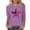 Purple, variant on lcziwo 3/4 Sleeve Tops for Women Cotton Patriotic Basic Tee Top Plus Size 250th Stars Stripes Summer Lightweight Tshirt Navy M