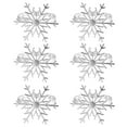 thumbnail image 1 of 6Pcs Christmas Tissue Buckles Festive Snowflake Napkin Decorations (Silver), 1 of 6