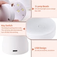 thumbnail image 2 of LED Nail Lamp, Mini UV Light for Gel Nails, Quick Dry Nail Lamp, Portable USB Na, 2 of 5
