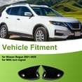 thumbnail image 2 of Reemplazo de tapa de espejo lateral izquierdo y derecho ABS de 1 par en negro brillante para Nissan Rogue 2021-2025, 2 of 7