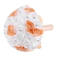 thumbnail image 1 of Accesorios de decoración de boda de estilo occidental, flores artificiales de satén para banquete, color naranja, 1 of 5