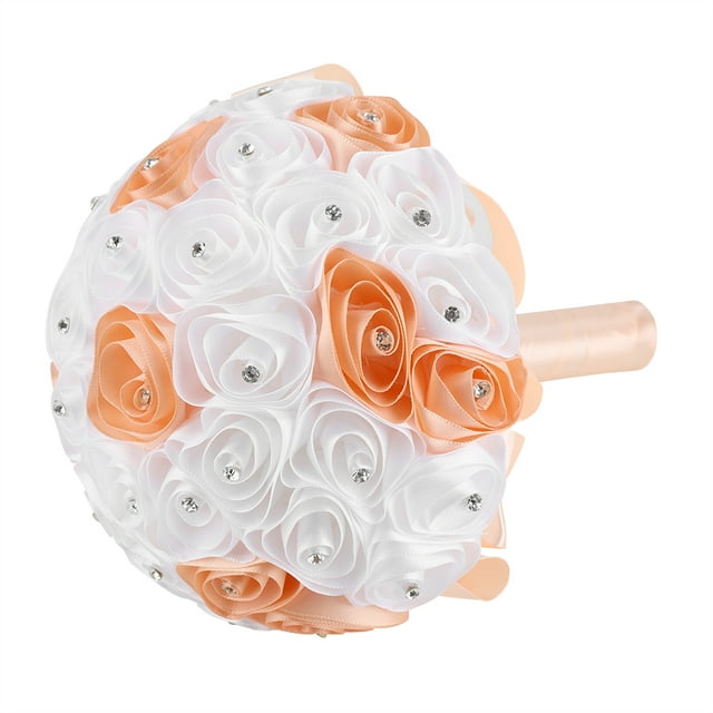 Western Style Wedding Decorations Props Artificial Satin Banquet Bridal Flowers Orange
