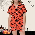 thumbnail image 2 of Utlike Girls Halloween Pajamas Set Soft Button-Up Classic Collar Short Sleeve Sleepwear Toddler Pjs Daily Wear Comfort Fit Girl Nightwear Size 6 Years-7 Years, 2 of 4