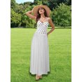 thumbnail image 4 of LMLYSoH Women's Summer Long Cami Dress Sleeveless Open Back Halter Neck Dot Print Beach Dress, 4 of 8