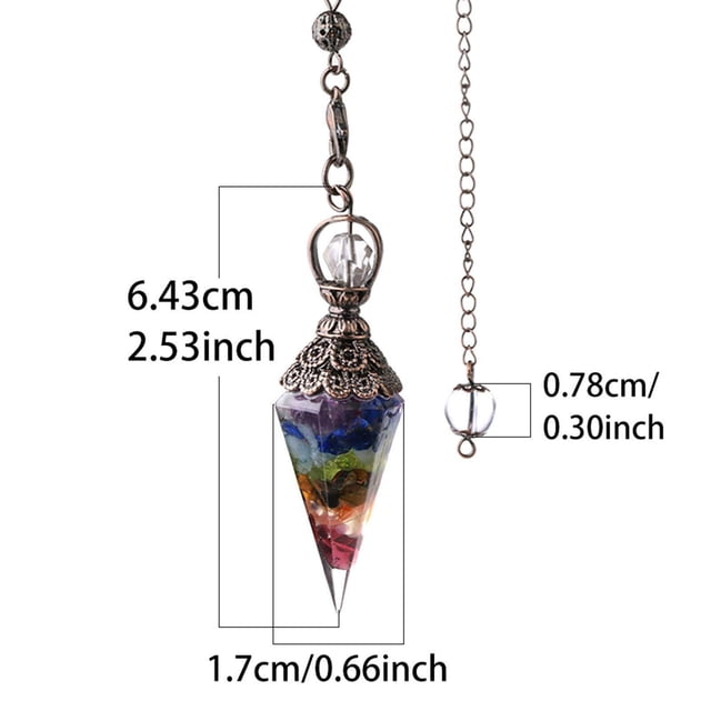 Langgg Pendulum en Cristal Pendentifs en Pierre Naturelle pour Divination Radiesthésie