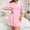 Pink, variant on Midi Summer Dresses for Women Short Sleeve Lace trim Comfy Cotton V-Neck Beach Casual Sheer Flowy Pajamas Nightgowns S
