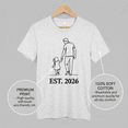 thumbnail image 5 of Father and Daughter Cotton T-Shirt - EST 2026 First Father's Day Gift Tee, 5 of 6