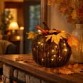 thumbnail image 4 of Rattan Lighted Pumpkin Fall Decorations,Thanksgiving Large Light-Up Rattan Pumpkin Lanterns for Indoor Outdoor Halloween Thanksgiving Decor Porch, 4 of 6