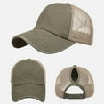 thumbnail image 2 of MSJUHEG Baseball Cap Trucker Hat Trucker Hats Women Unisex Men Women Solid Color Sun Hat Adjustable Baseball Cap Hip Hop Hat Golf Hat Fascinators Hats for Women Polyester 1PC Hat Khaki One Size, 2 of 4