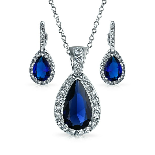 Jewelry - Classic Fashion Bridal Pear Shape Solitaire Teardrop Halo AAA ...