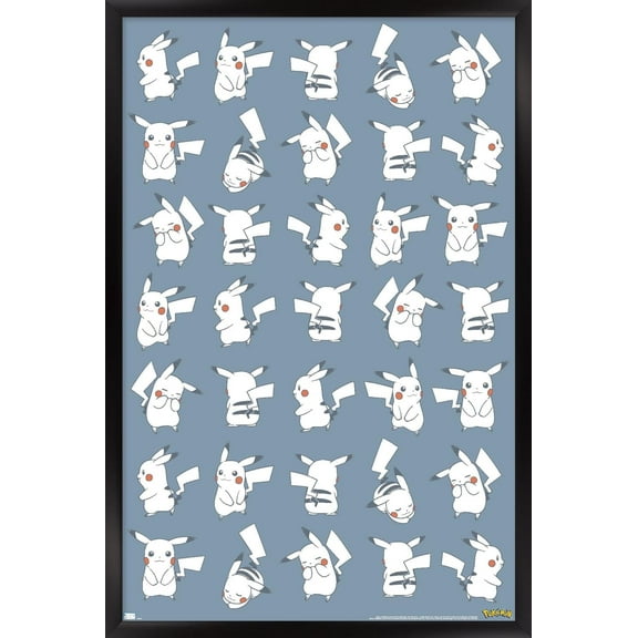 Pokemon: Daily Sketch - Pikachu Wall Poster, 14.725" x 22.375" Framed