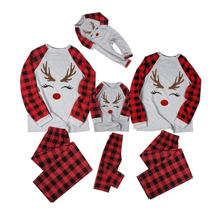 

Matching Family Pajamas Sets Christmas PJs for Family with Plaid Printed Sleepwear