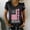 Black, variant on Womens Shirts Summer 250Th Anniversary Usa for Women 17762026 Patriotic American Flag V Neck T July 4Th Graphic Tee 250 Anniversary Usa Shirt Women White 2XL