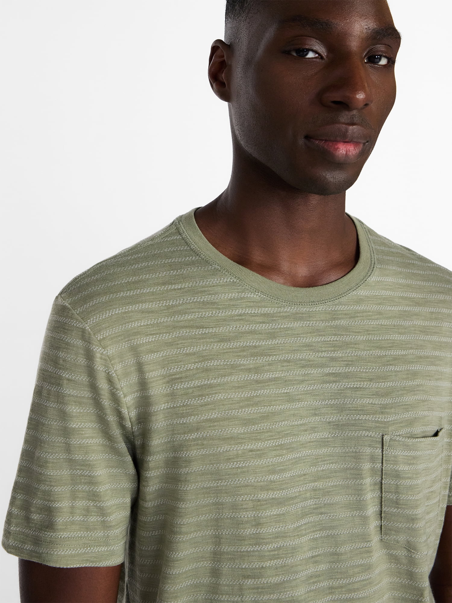 George Men's & Big Mens Classic Fit Striped Short Sleeve Crewneck T-Shirt, Sizes S-5XL
