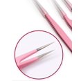 thumbnail image 3 of 6 Pcs/set Stainless Steel Anti-Static Pink Tweezers False Eyelash Makeup Tool, 3 of 8