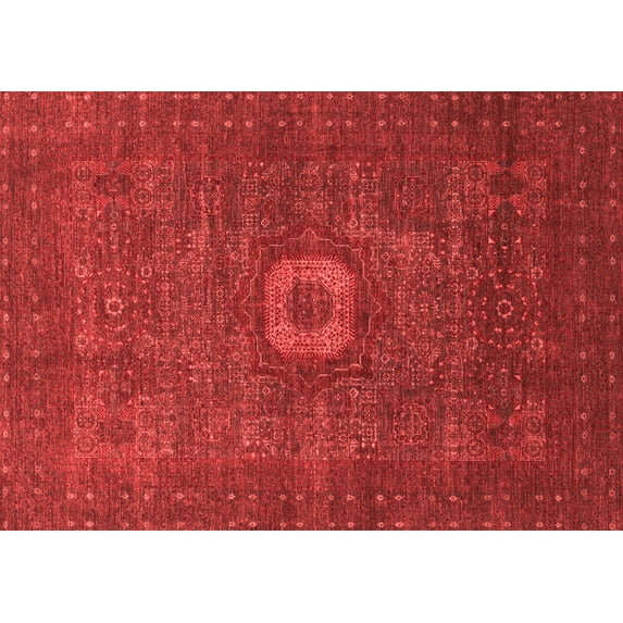 Ahgly Company Indoor Rectangle Oriental Red Modern Area Rugs, 8' x 10'