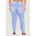 thumbnail image 4 of Women's Plus Size WAX High Waisted Distressed Mom Jeans, 4 of 4