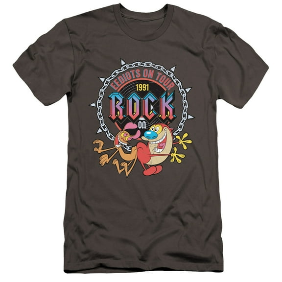 Ren And Stimpy Eediots On Tour Unisex Adult Canvas Brand T Shirt