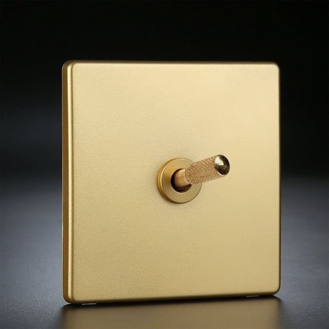 WHEANG Style 86 Brass Dial Retro Wall Light Household Concealed Panel Single Control