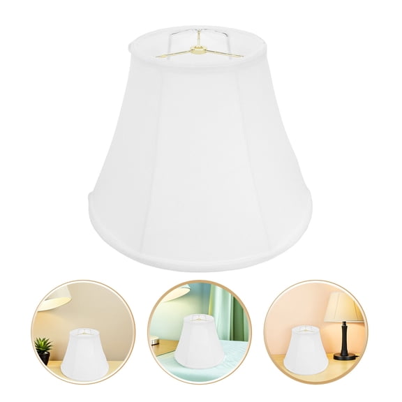 LOLIPPYY European Style Beige Linen Lamp Shade Foldable Bell Shape for Kitchen and Living Room