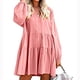 thumbnail image 5 of Vestido de Verano Para Mujeres Vestido de Swing Fluido Suelto de Manga Larga Sólida de Manga Larga Odeerbi ODB113401, 5 of 8