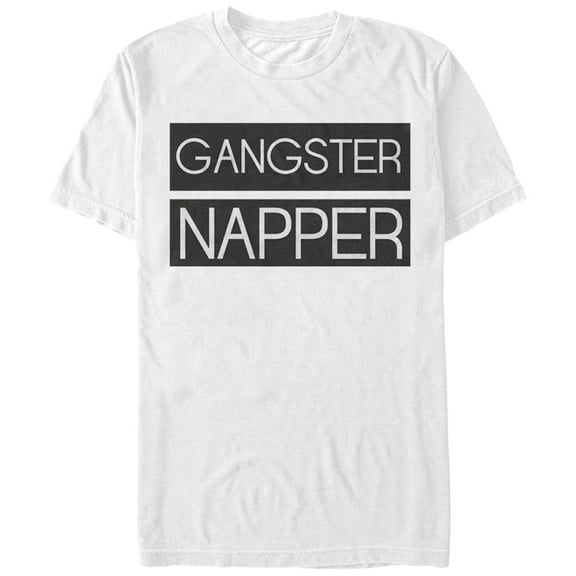 Men's CHIN UP Gangster Napper  Graphic Tee White Medium
