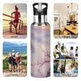 thumbnail image 5 of Plum Blossom Mountains Clouds Sports Bottle with Straw Stainless Steel Water Jug Portable Thermal Cup Leak-proof 600ML, 5 of 9