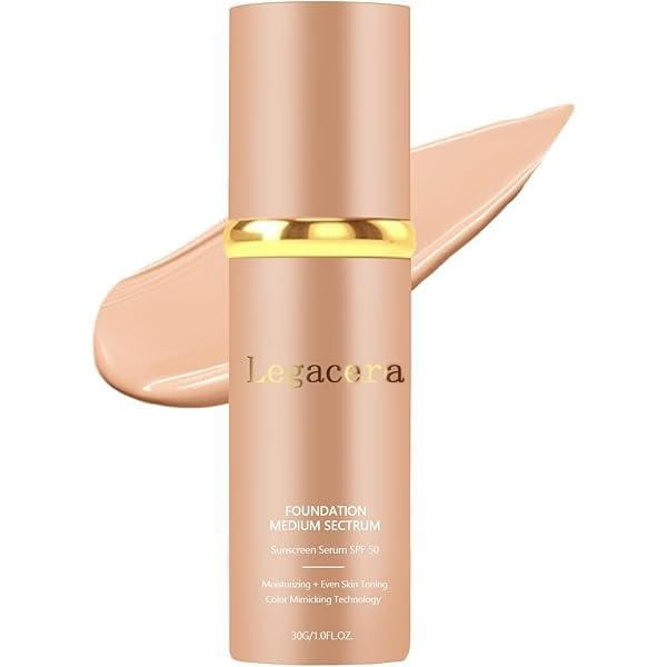 Base de maquillaje Legacera 4 en 1 hidratante, de larga duración e impermeable