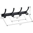 thumbnail image 5 of Wowow Coat Rack Wall Mounted, Modern Wall Mount Coat Hooks, Heavy Duty Coat Hangers for Wall, Black, 5 of 6
