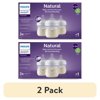 (2 pack) Philips Avent Natural Baby Bottle with Natural Response Nipple (Slow Flow, Flow 2), 4oz, 3-Pack, SCY900/93