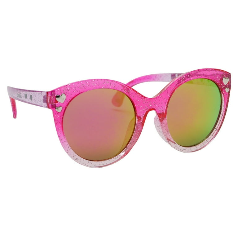 Barbie Pink Glitter Cateye Kids Sunglasses - Walmart.com display picture 3