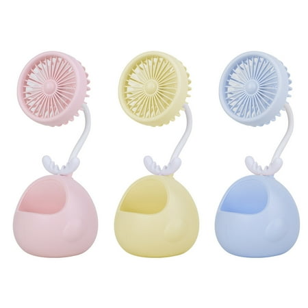 

MWstore Mini Fan Mute Cool Rechargeable Cartoon Deer Horn Summer Desk Mini Fan Pen Holder for Dormitory