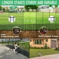 thumbnail image 3 of Panels Garden Fence Dog Fence Outdoor For Yard in H x .ft L Rustproof Metal Fencing with Ground Stakes | No Dig Animal Proof Containment for Pets/Rabbits | Durable Patio Security, 3 of 6