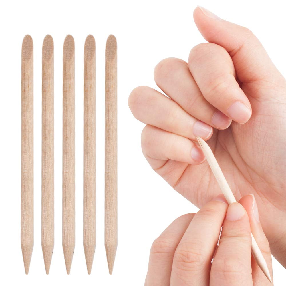 Nail Stick 4.5 inches. 50 cuticle pushers for manicures and pedicures