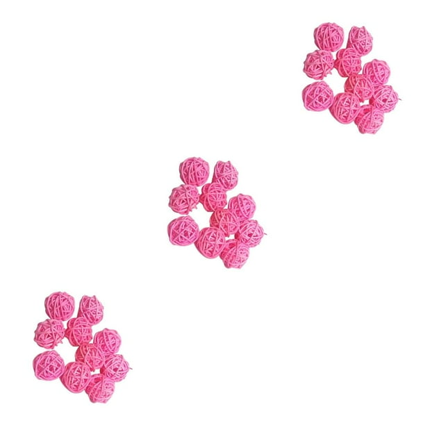 Billuyoard 10pcs 3cm Wicker Rattan Balls Xmas Decorative Wedding Crafts Party Type1