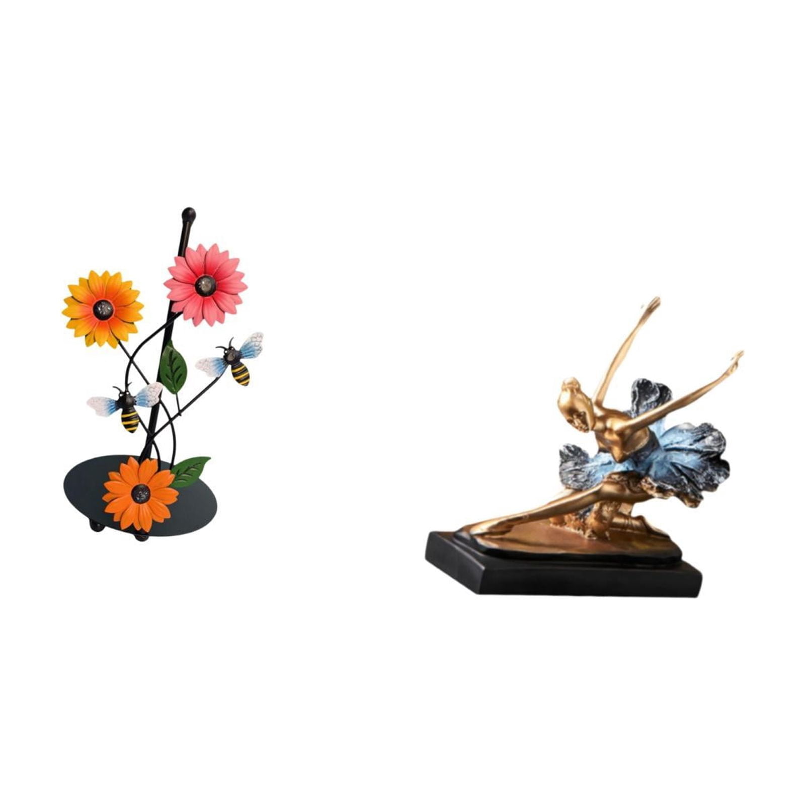 Fiocias Toilet Paper Holder Paper Towel Holder Countertop Kitchen Roll Holders Ballet Dancer Statue Iron Resin Artistic Ornament Suitable for Entrance Living