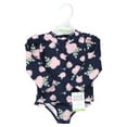 thumbnail image 2 of Hudson Baby Girls Swim Rashguard Set, Navy Rose, 3T, 2 of 4