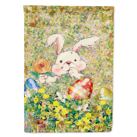 Easter Bunny and Eggs Flag Canvas House Size