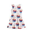 thumbnail image 4 of CCRFTGI 4th of July Dresses for Kids Girls Size 10-12 Cute American Flag ice cream Stars A-Line Dress Patriotic Sleeveless Girls Clothes Red White and Blue Summer Dresses Light Blue 7-8 Years, 4 of 8