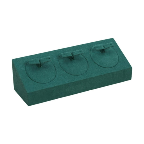Expositor de pendientes y joyas con 3 posiciones, organizador funcional para encimera. Verde