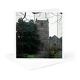 thumbnail image 5 of 3drose, Beautiful Old Church in Wales with a Graveyard on the Grounds Done in Black and White and Some Color, 6 Greeting Cards with Envelopes, 5 of 7