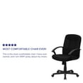 thumbnail image 5 of Flash Furniture Mid-Back Black Fabric Executive Swivel Office Chair with Nylon Arms, 5 of 13