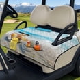 thumbnail image 3 of Psesaysky Golf Cart Seat Covers Universal Golf Cart Seat Blanket with 4 Pockets and Handle Fit for EZGO TXT RXV/Club Car DS Precedent Front Seats 2-Person Seats, Beach Starfish, 3 of 8