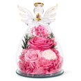 thumbnail image 1 of Figura de ángel de cristal Preserved Rose Forever Flower para mujer, 1 of 7