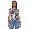 thumbnail image 1 of Calvin Klein Womens Cutout Neck Knit Pullover Blouse, White, Small, 1 of 1
