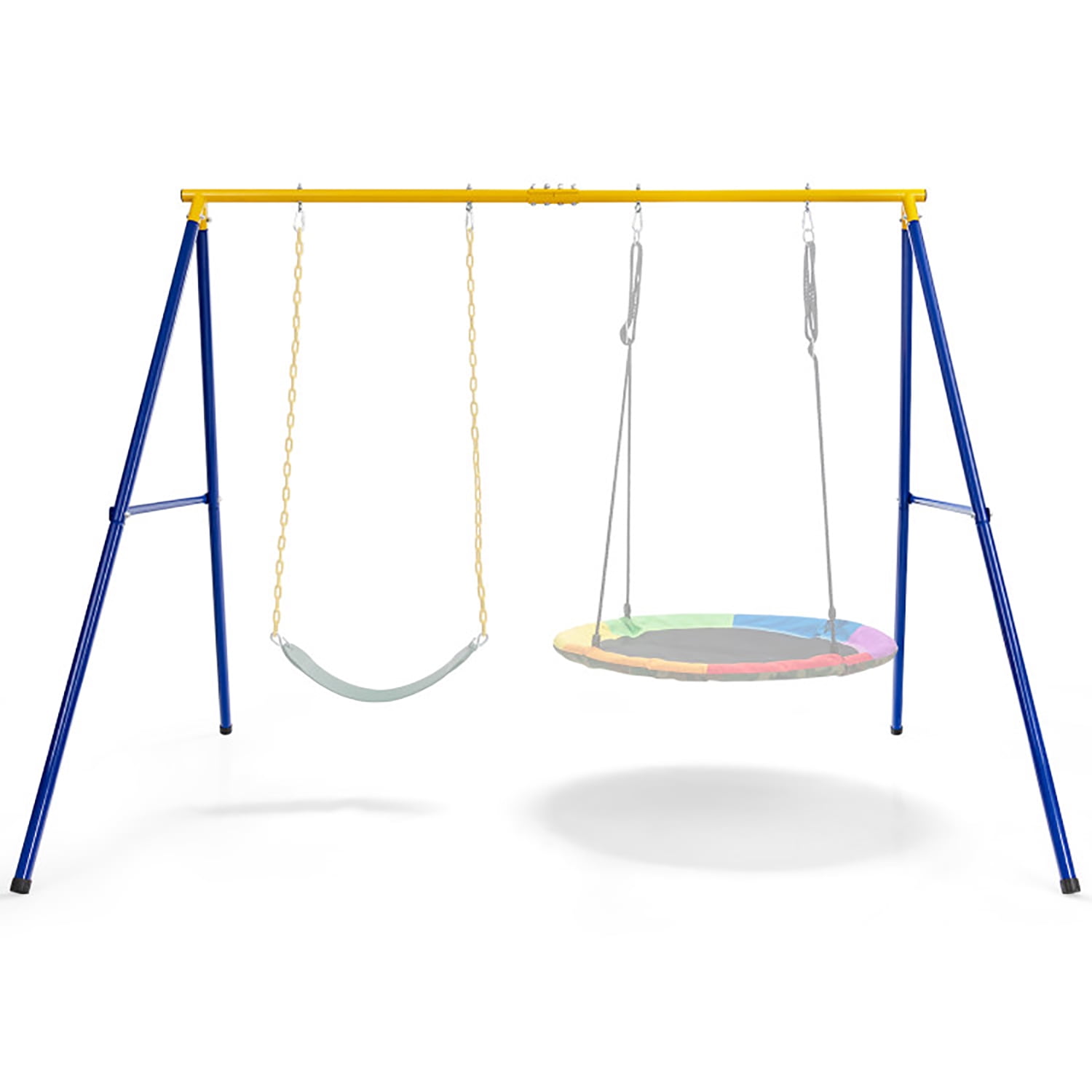 CIPACHO Large A-Shaped Kids Swing Stand with Anti-Slip Footpads (Without Seat), Outdoor Kids Swing Set, Yellow